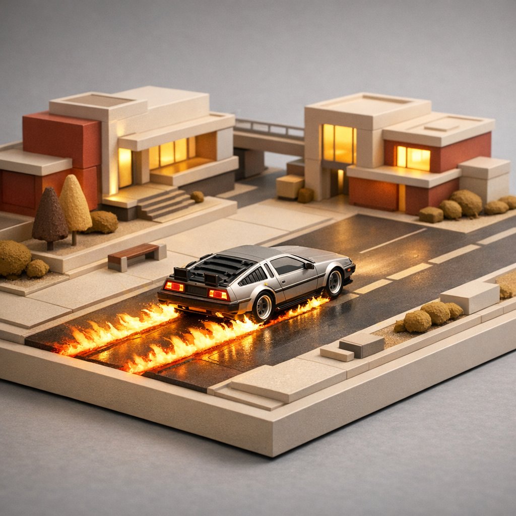 Car accelerating to 88mph, leaving flaming tyre tracks